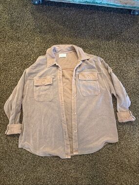 Z Supply women’s Button-Front shacket Shirt in brown